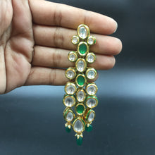 Stylish Long Kundan Earring Danglers 12965-9607 - Dazzles Jewellery