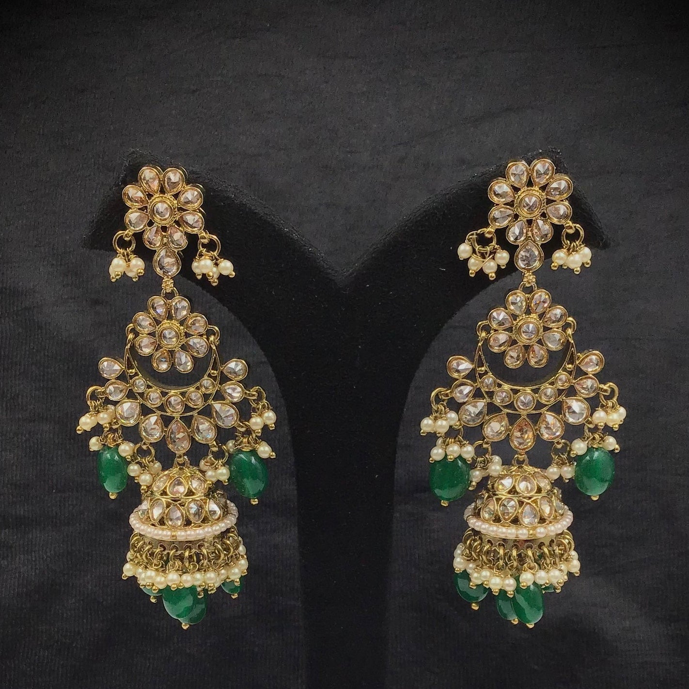 Jhumki Antique Earring 9240-100 - Dazzles Jewellery
