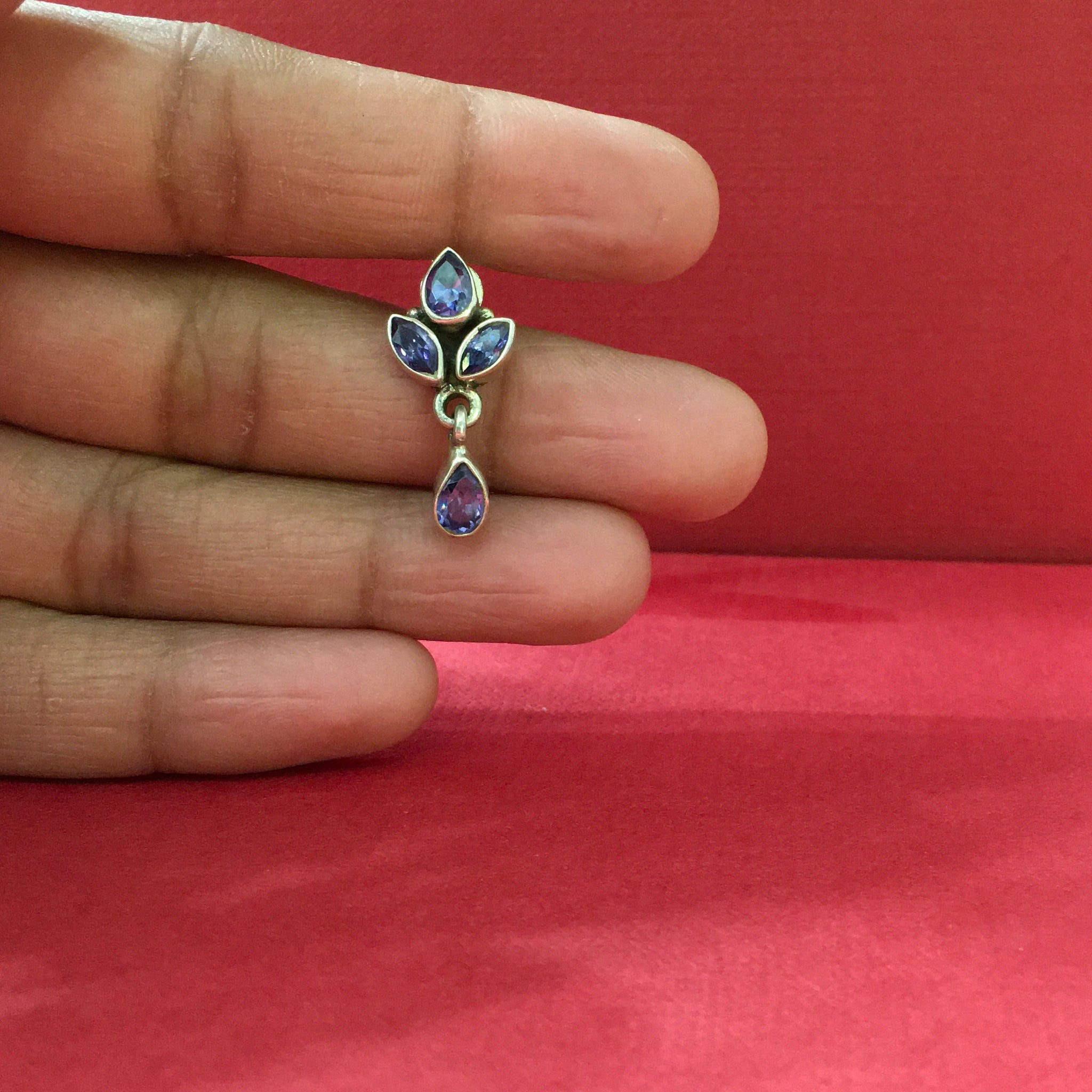 Blue Silver Earring - Dazzles Jewellery