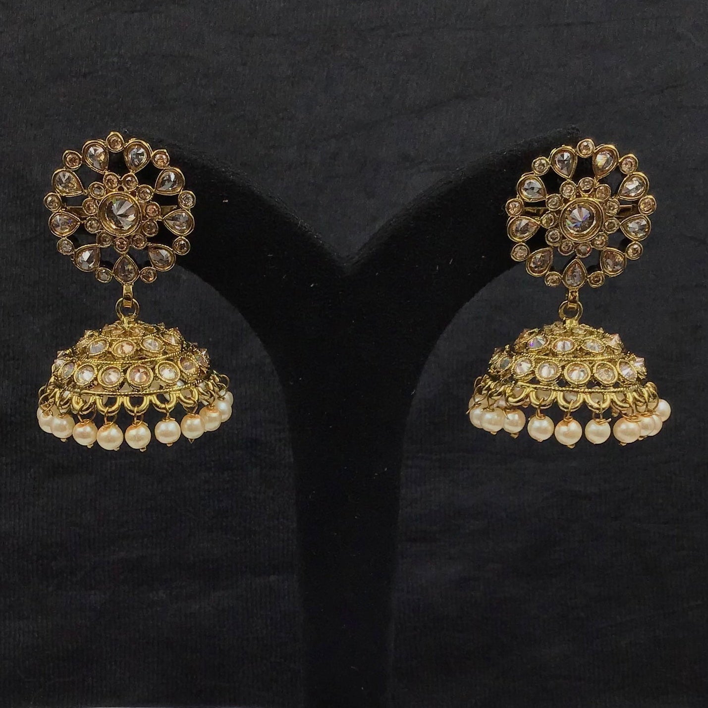 Jhumki Antique Earring 9220-100 - Dazzles Jewellery