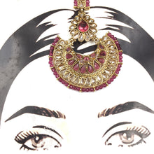 Ruby Maang Tikka 12924-9558 - Dazzles Jewellery