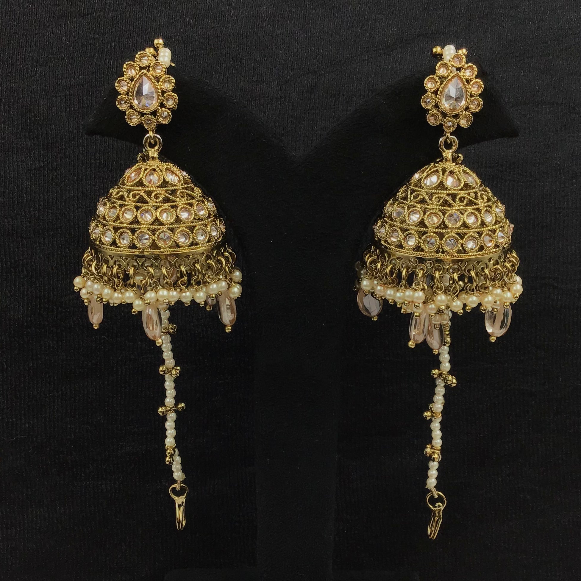 Jhumki Antique Earring 9253-100 - Dazzles Jewellery