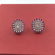 Silver Polish Zircon/AD Earring 6720-69 - Dazzles Jewellery
