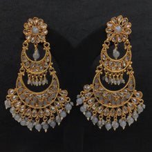 Gold Plated Long Chandbali Earring 12898-9496 - Dazzles Jewellery