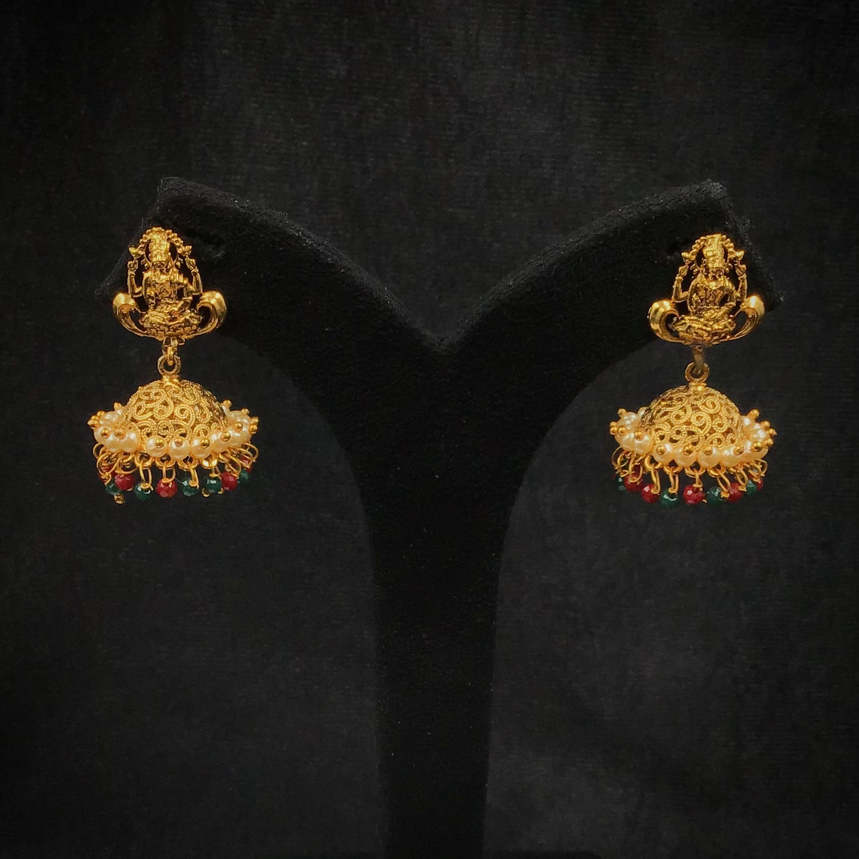 Gold plated jhumki 9395-100 - Dazzles Jewellery