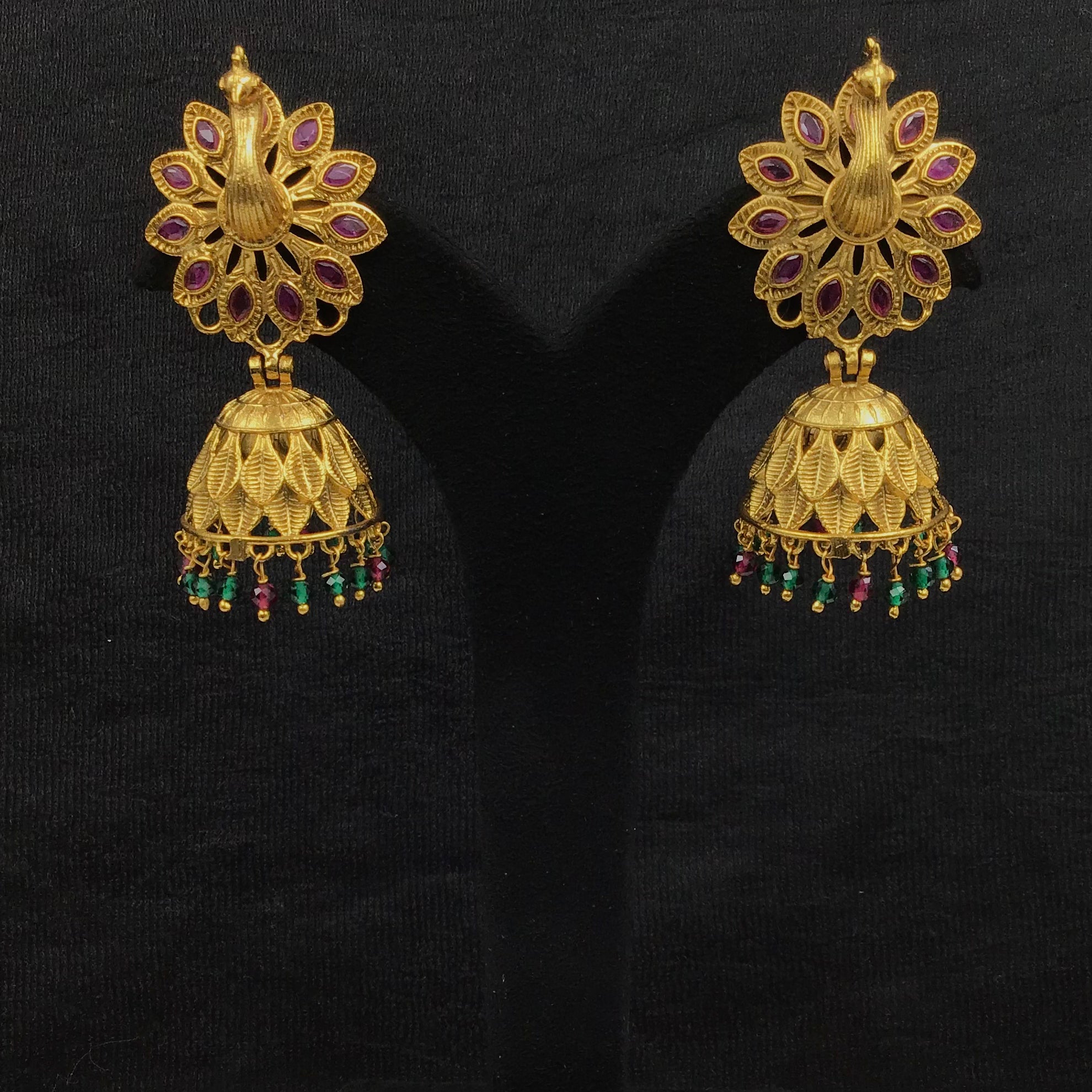 Jhumki Antique Earring 9208-100 - Dazzles Jewellery