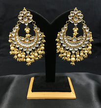 White Pachhi kundan Chandbali 5690-100 - Dazzles Jewellery
