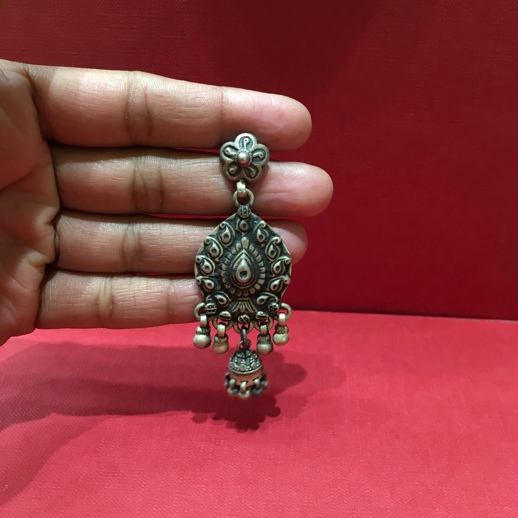 Black Silver Earring - Dazzles Jewellery