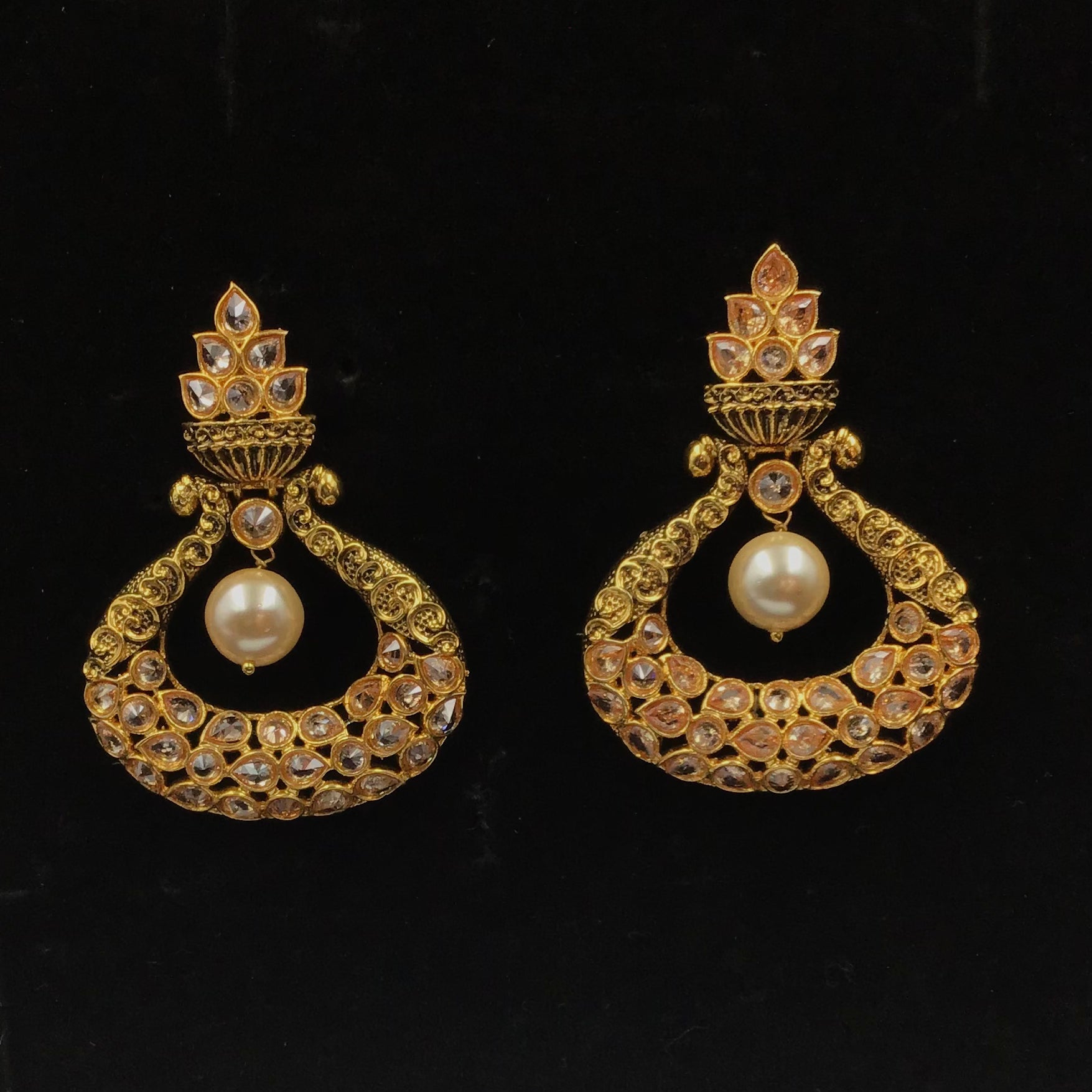 Gold Plated Stylish Earring 9198-100 - Dazzles Jewellery