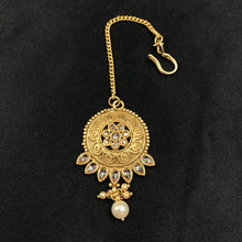 Gold Plated Maang Tikka 9454-4284 - Dazzles Jewellery