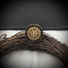 Antique Finish Adjustable Black Ring 11006-6858 - Dazzles Jewellery