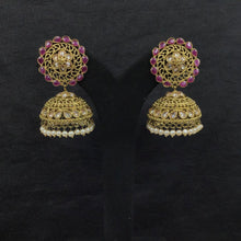 Jhumki Antique Earring 9221-100 - Dazzles Jewellery