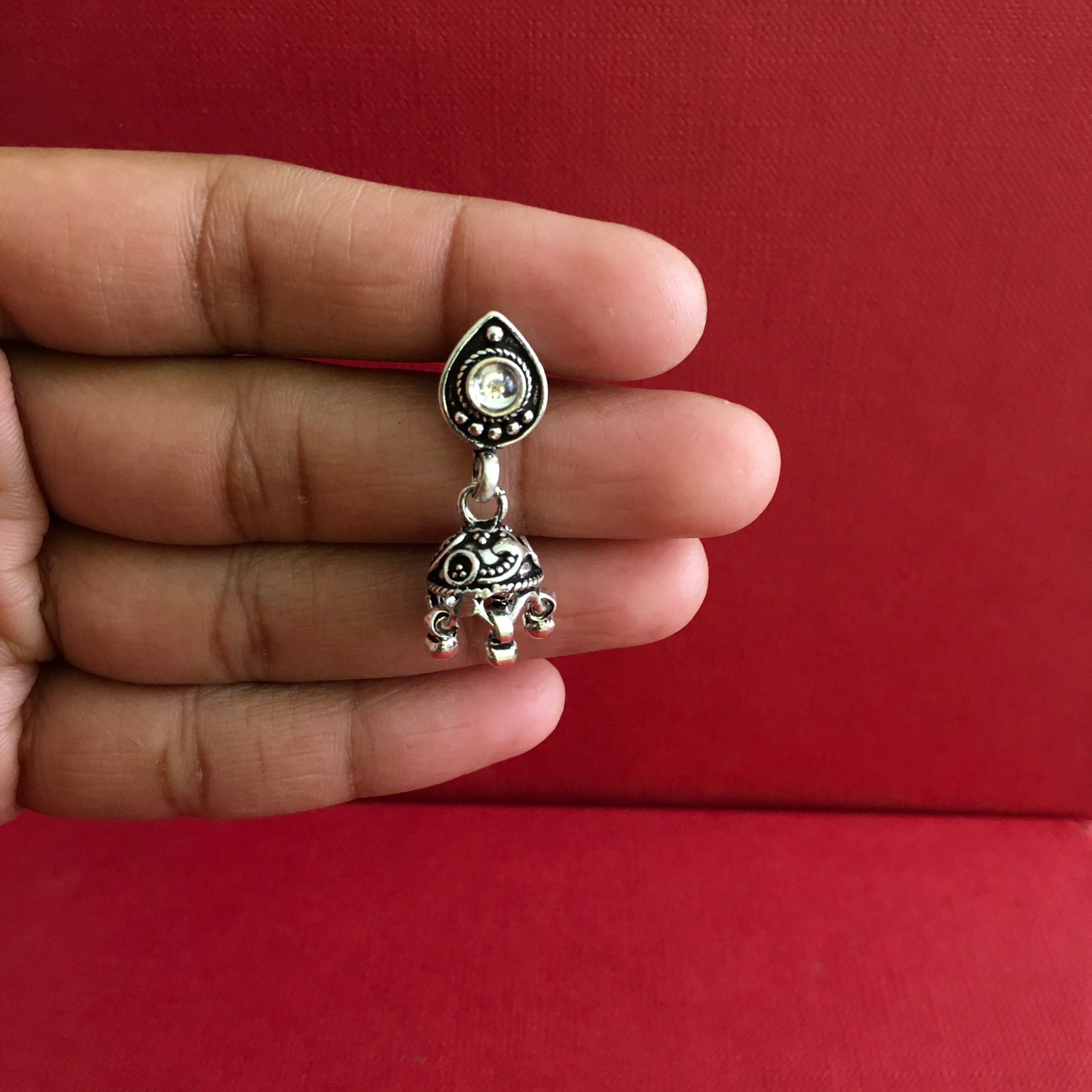 Pure 925 Hallmarked Earring Jhumki 8110-22 - Dazzles Jewellery