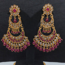 Gold Plated Long Chandbali Earring 12898-9496 - Dazzles Jewellery