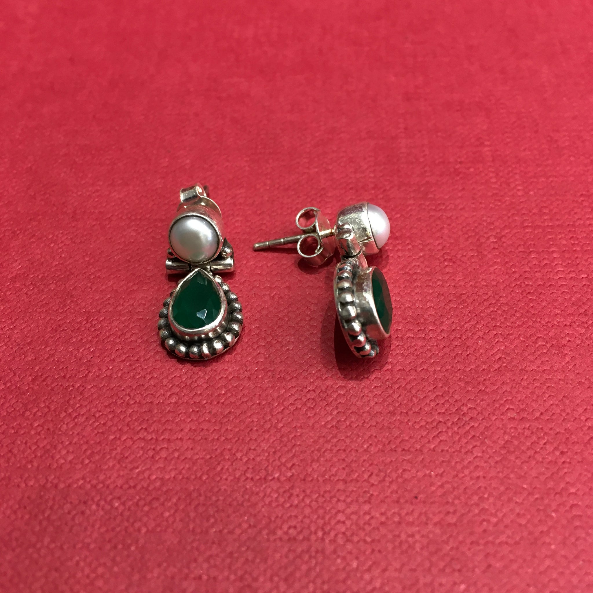 Green Silver Earring - Dazzles Jewellery