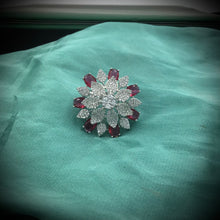 Silver Plated Zircon/AD Cocktail Ring 6751-69 - Dazzles Jewellery