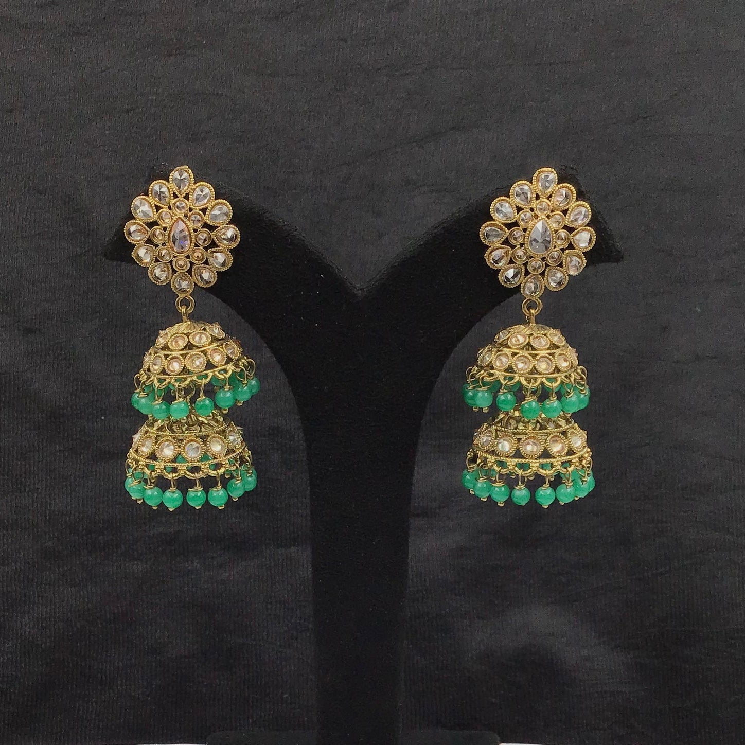Jhumki Antique Earring 9216-100 - Dazzles Jewellery