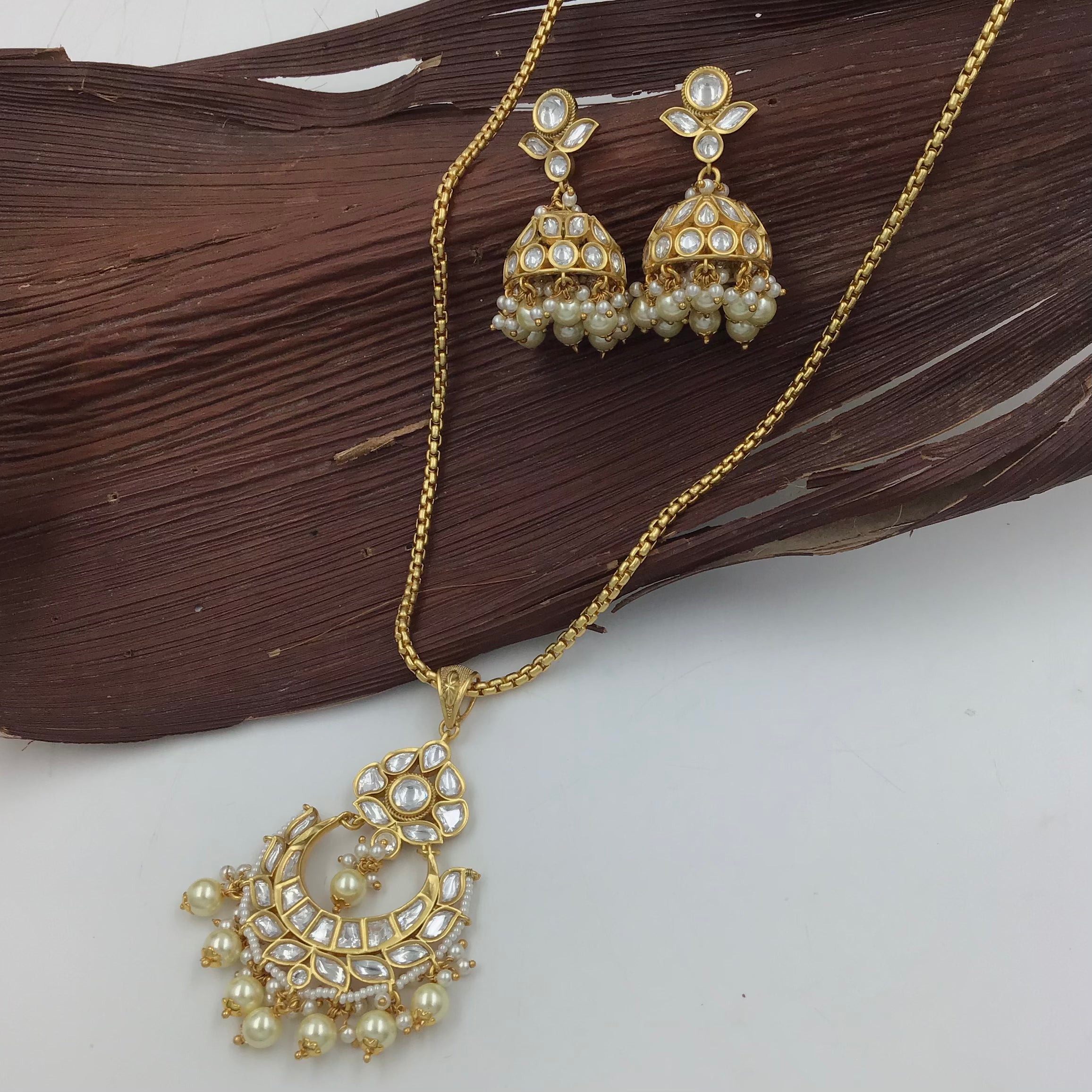 Kundan pendant sets online sales