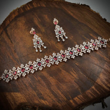 Choker Zircon/AD Necklace Set 4152-69 - Dazzles Jewellery