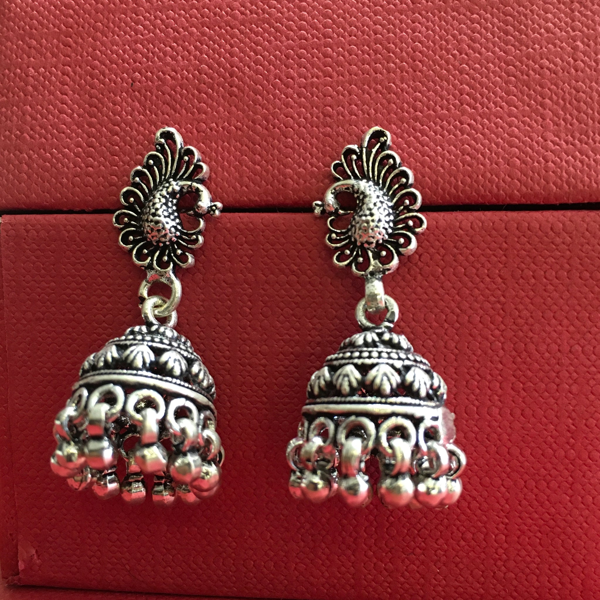 Jhumki Silver Earring 7856-20 - Dazzles Jewellery