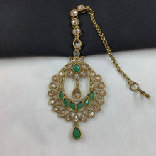 Mehandi Polish Maang Tikka 9133-100 - Dazzles Jewellery