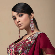 Ruby Zircon/AD Earring - Dazzles Jewellery
