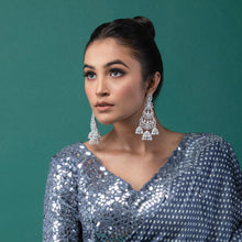 Long Stylish Zircon/AD Earring Daglers 13234-0093 - Dazzles Jewellery