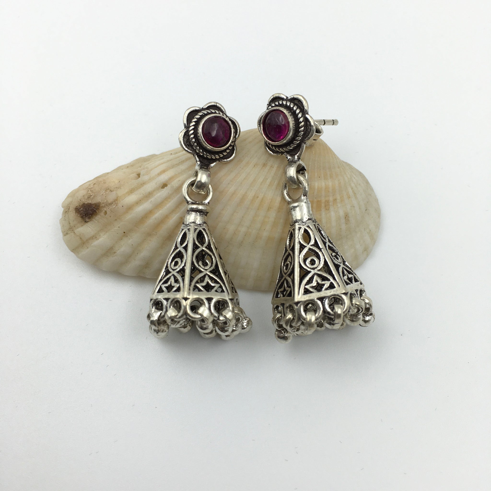 Jhumki Silver Earring 7853-20 - Dazzles Jewellery