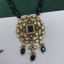 Blue Polki Pendant Set 13061-9794