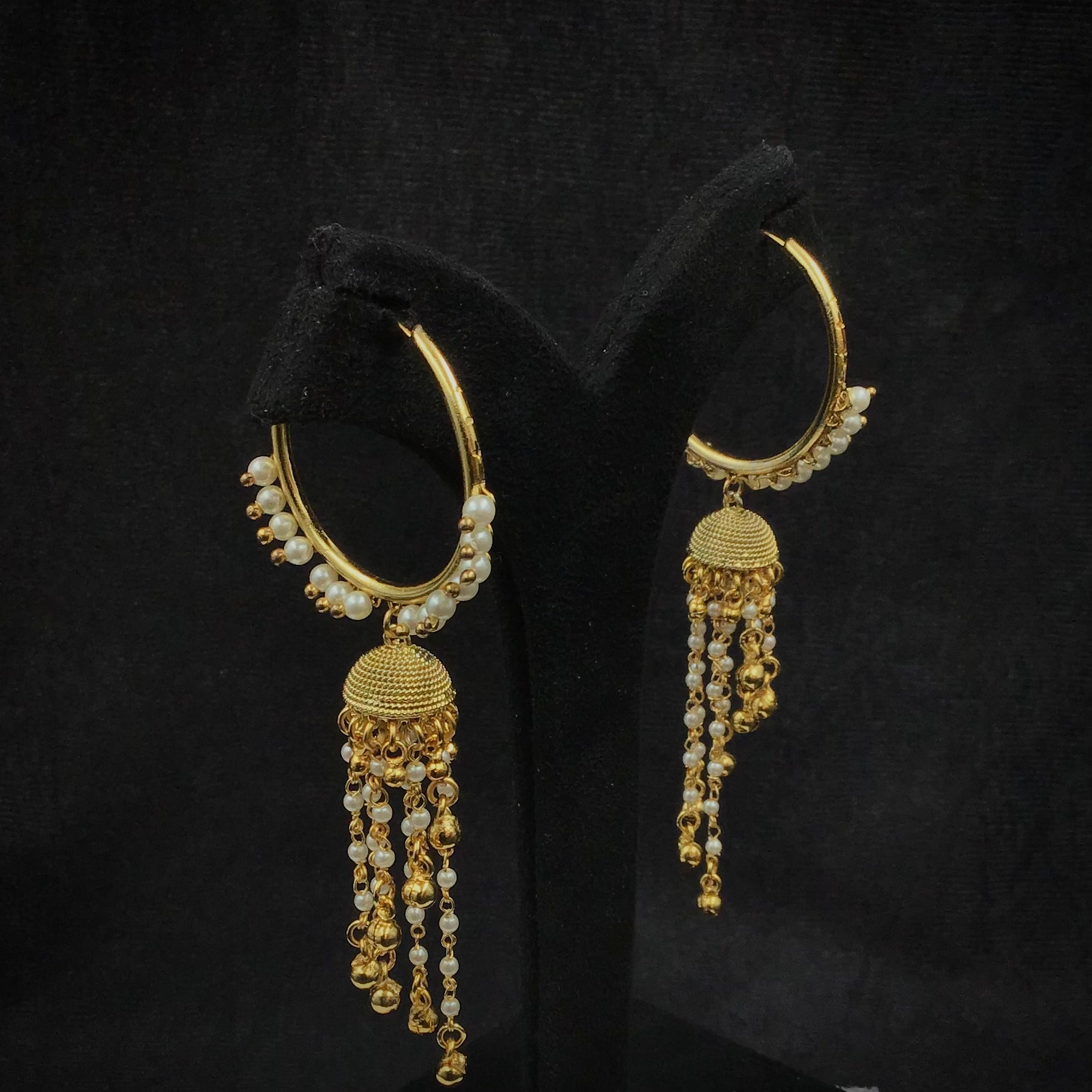 Gold plated bali jhumki  Earring 9326-100 - Dazzles Jewellery