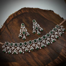 Designer Zircon/AD Choker Necklace Set 18498-5680 - Dazzles Jewellery