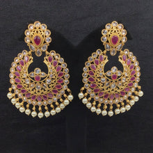 Gold plated Chandbali 12900-9503 - Dazzles Jewellery
