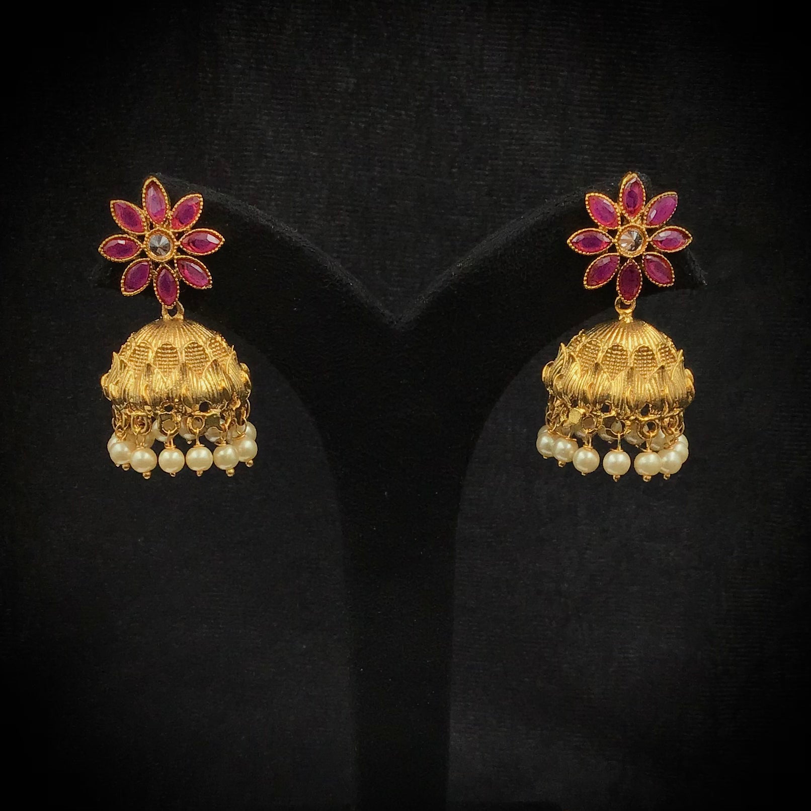 Gold plated jhumki Earring 9351-100 - Dazzles Jewellery