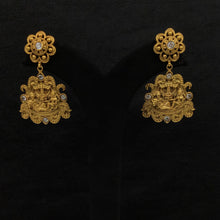 Antique Gold Plated Temple Light Earring 9203-100 - Dazzles Jewellery