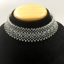 Choker Zircon/AD Necklace Set 4140-69 - Dazzles Jewellery