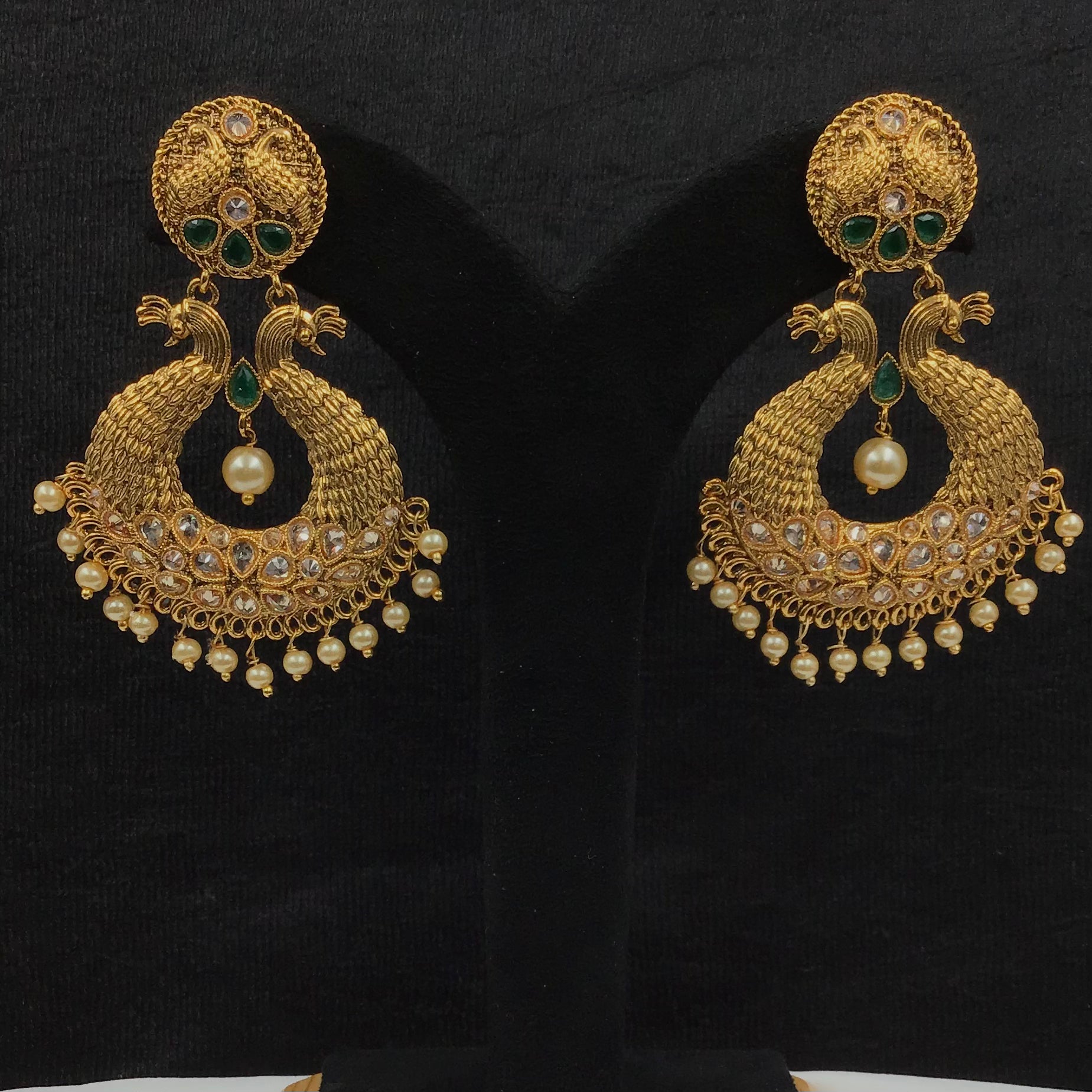 Chandbali Gold Look Earring 9181-100 - Dazzles Jewellery