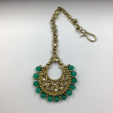 Green Maang Tikka 9428-4234 - Dazzles Jewellery
