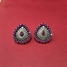 Ruby Silver Earring 5996 - Dazzles Jewellery