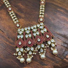 Ruby Polki Necklace Set 11543-7649 - Dazzles Jewellery