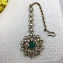 Mehandi Polish Maang Tikka 9142-100 - Dazzles Jewellery