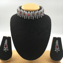 Choker Zircon/AD Necklace Set 4156-69 - Dazzles Jewellery