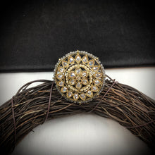 Antique Finish Cocktail Adjustable Gray Ring 10083-5486 - Dazzles Jewellery