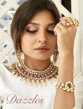 Polki Necklace Set 12555-9041 - Dazzles Jewellery