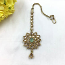 Mehandi Polish Maang Tikka 9136-100 - Dazzles Jewellery