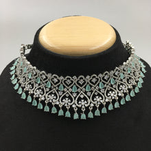 Choker Zircon/AD Necklace Set 4157-69 - Dazzles Jewellery