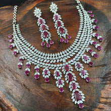 Round Neck Zircon/AD Necklace Set 8571-08 - Dazzles Jewellery