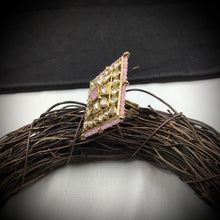 Antique Finish Cocktail Adjustable Pink Ring 13264-0159 - Dazzles Jewellery