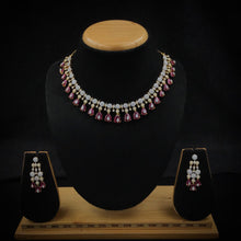Round Neck Zircon/AD Necklace Set 8576-08 - Dazzles Jewellery