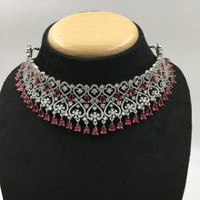 Choker Zircon/AD Necklace Set 4157-69 - Dazzles Jewellery