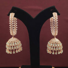 Pink Zircon/AD Earring 18412-5594 - Dazzles Jewellery